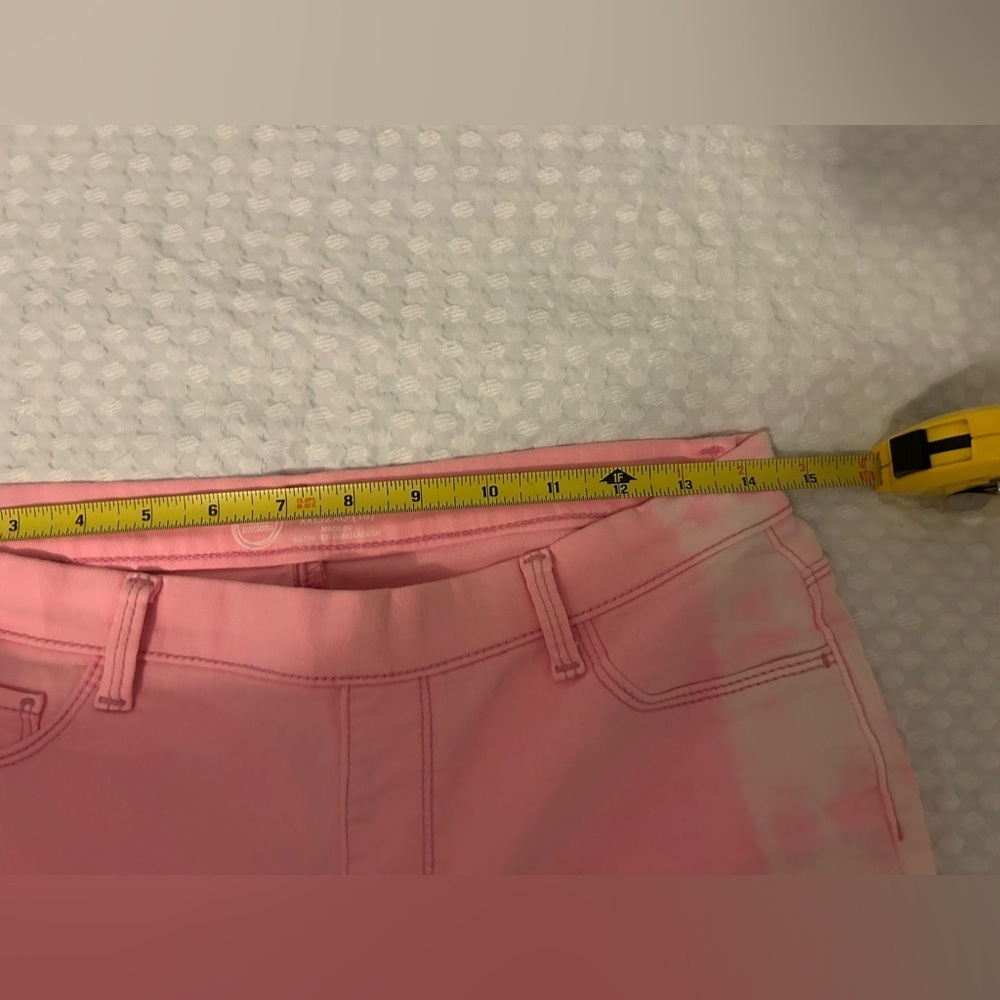 Pink jeggings, women’s sz 4-6, girls XXL sz 18, stretch pink jeans, lightweight - Picture 3 of 6